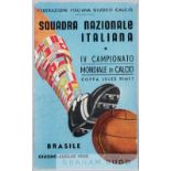 FIFA 1950 Brazil World Cup official Italian Federation postcard,  featuring illustration of a
