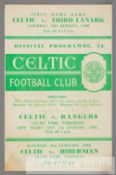 The first ever issue of the Celtic FC Official No.1 programme, for the match v Rangers at Celtic