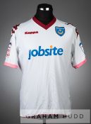 Tom Kilbey white and claret Portsmouth no.36 away jersey, season 2010-11, short-sleeved with