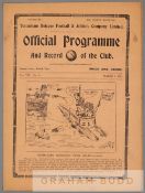 Tottenham Hotspur v Liverpool programme 6th March 1915, Vol. VII No.38, printed on 8 pages uncut,