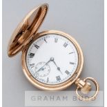 A rolled gold hunter pocket watch commemorating winning the Scottish Division II Championship,