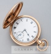 A rolled gold hunter pocket watch commemorating winning the Scottish Division II Championship,