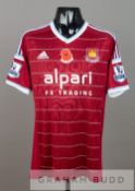 Morgan Amalfitano claret and blue West Ham United no.21 Poppy home jersey v Aston Villa at Upton