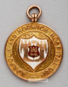 Norfolk and Norwich Hospital Cup winner's medal awarded to Huddersfield Town's Charlie Wilson in