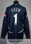 Petr Cech navy and grey Chelsea no.1 goalkeeper's jersey v Manchester United in the FA Cup Final