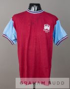 Billy Bonds signed claret and blue West Ham United 1975 F.A. Cup Final replica jersey, short-sleeved