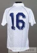 White Tottenham Hotspur no.16 substitutes home jersey, season 1987-88, long-sleeved with club