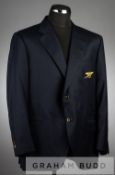 Eddie Kelly Arsenal FC club blazer by Charlie Allen, single breasted navy embroidered with club