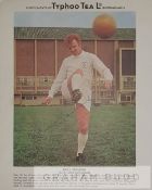Billy Bremner Leeds United signed Ty-Phoo Tea collector's card 1960s, signed in ink; comes with
