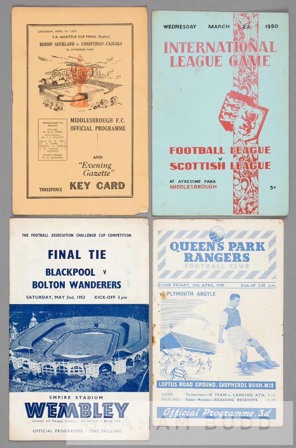 A large quantity of club football programmes dating from 1948 including the famous 1953 Stanley