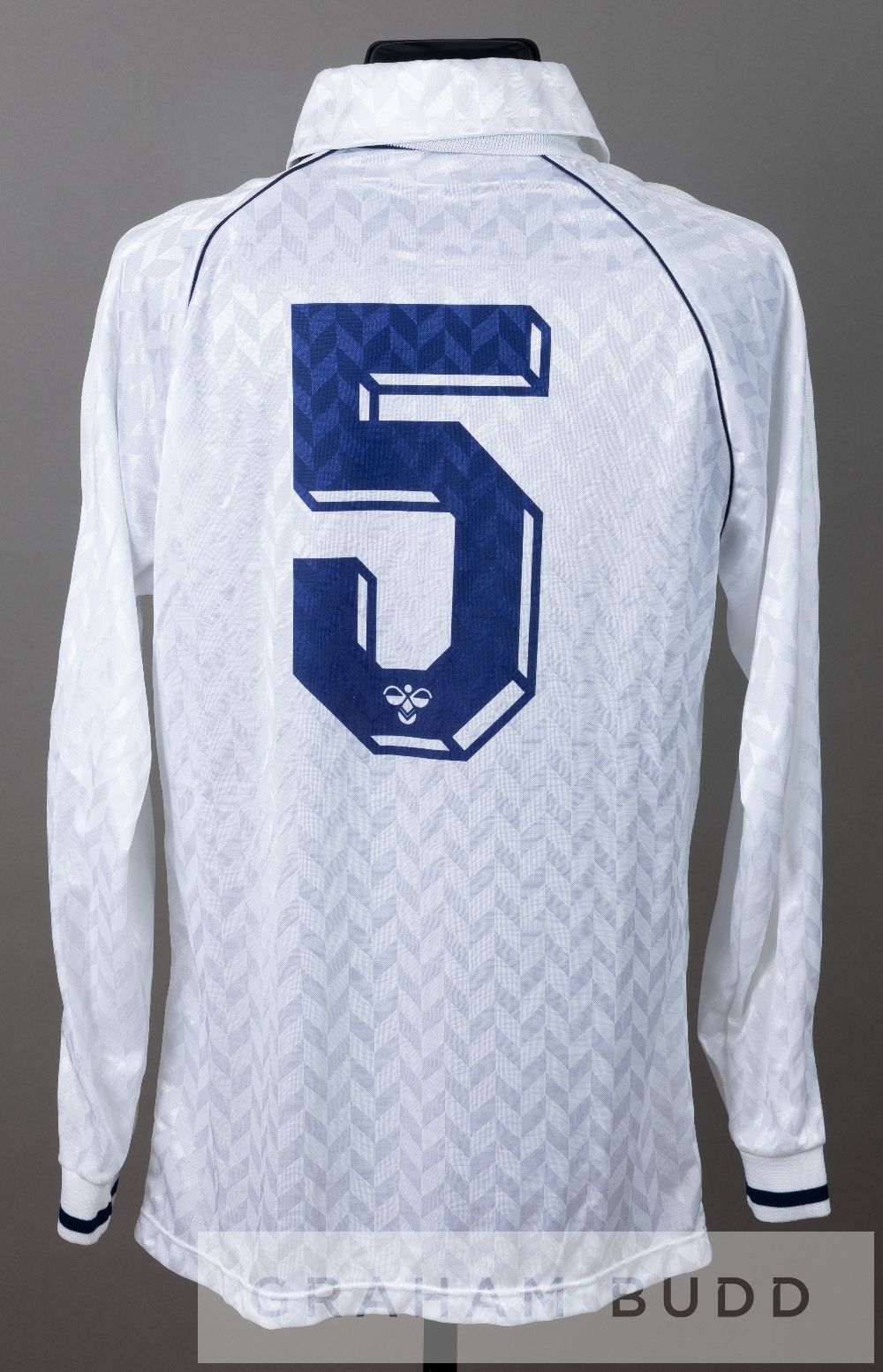 Richard Gough white Tottenham Hotspur 1987 F.A. Cup Final no.5 jersey,  by Hummel, long-sleeved - Image 2 of 3