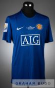 Anderson signed blue and white Manchester United no.8 jersey v LDU Quito in the FIFA Club World