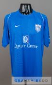 Giorgos Panagi blue Anorthosis Famagusta no.21 jersey v Tottenham Hotspur in the UEFA Cup first