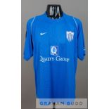 Giorgos Panagi blue Anorthosis Famagusta no.21 jersey v Tottenham Hotspur in the UEFA Cup first