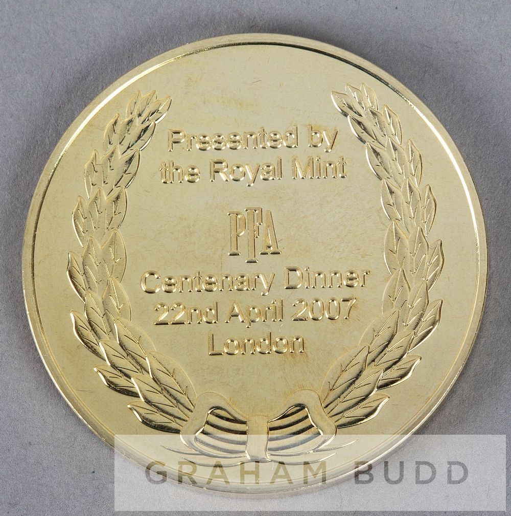 Professional Footballers' Association Centenary medal 1907-2007, obverse with clasped hands and a - Image 2 of 2