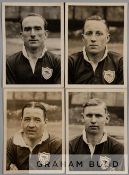 Original 1929-30 Arsenal b & w player portrait photographs including Cliff Bastin, each wearing