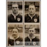 Original 1929-30 Arsenal b & w player portrait photographs including Cliff Bastin, each wearing
