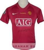 Wayne Rooney signed Manchester United 2008 Champions League Winners replica jersey, signed to the