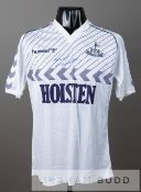 Gary Mabbutt signed white Tottenham Hotspur no.6 home jersey, season 1986-87, by Hummel, short-