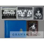 Wilf Mannion album of b&w photographs and a signed copy of his autobiography "Golden Boy", the large