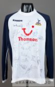 Michael Brown squad signed white and navy Tottenham Hotspur no.11 home jersey, season 2005-06,