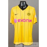 Marcel Schmelzer yellow and black Borussia Dortmund no.29 jersey v Tottenham Hotspur in the