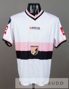 Eugenio Corini white, black and pink Palermo no.5 third change jersey in UEFA Cup season 2005-06,