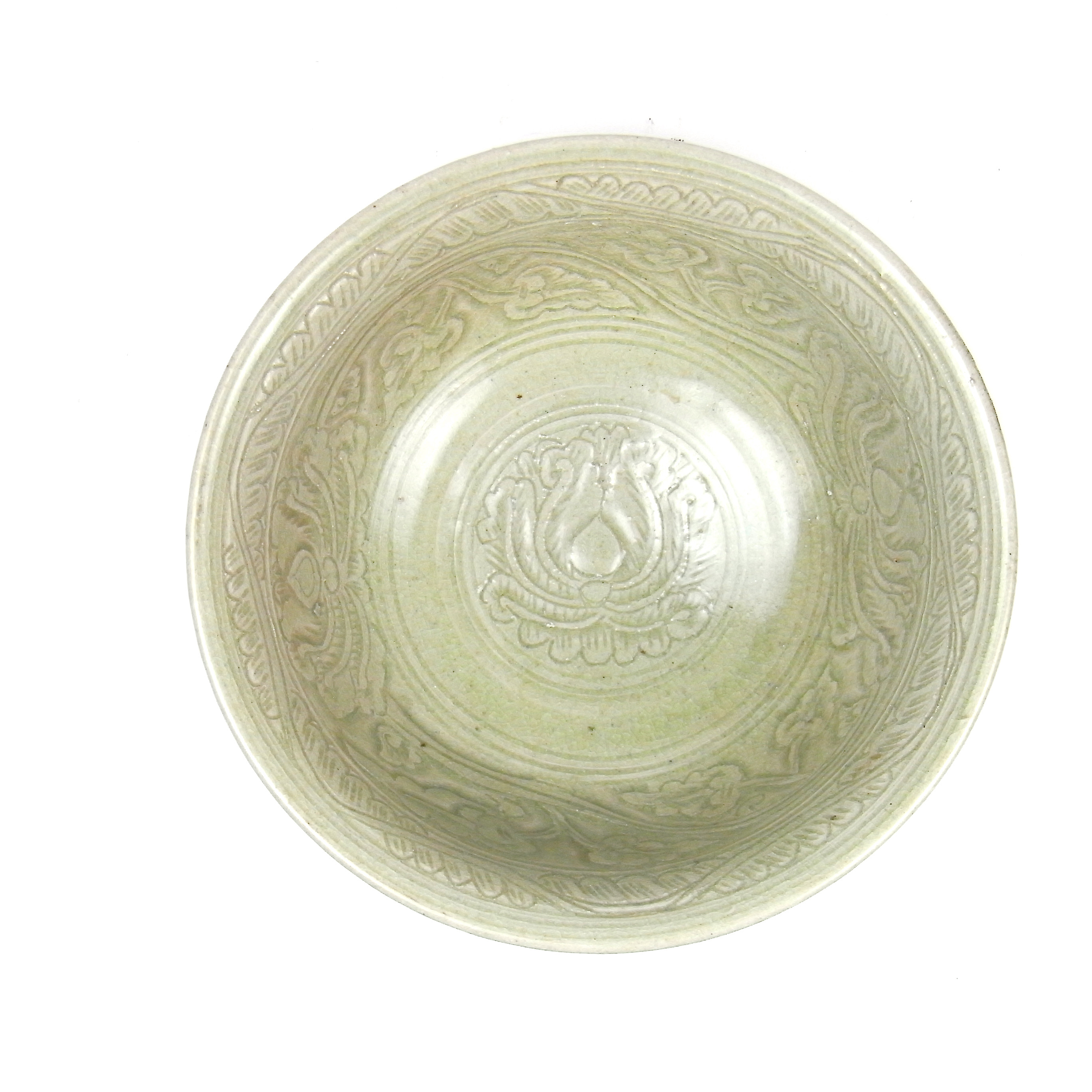 A Chinese celadon glazed bowl, 20th century