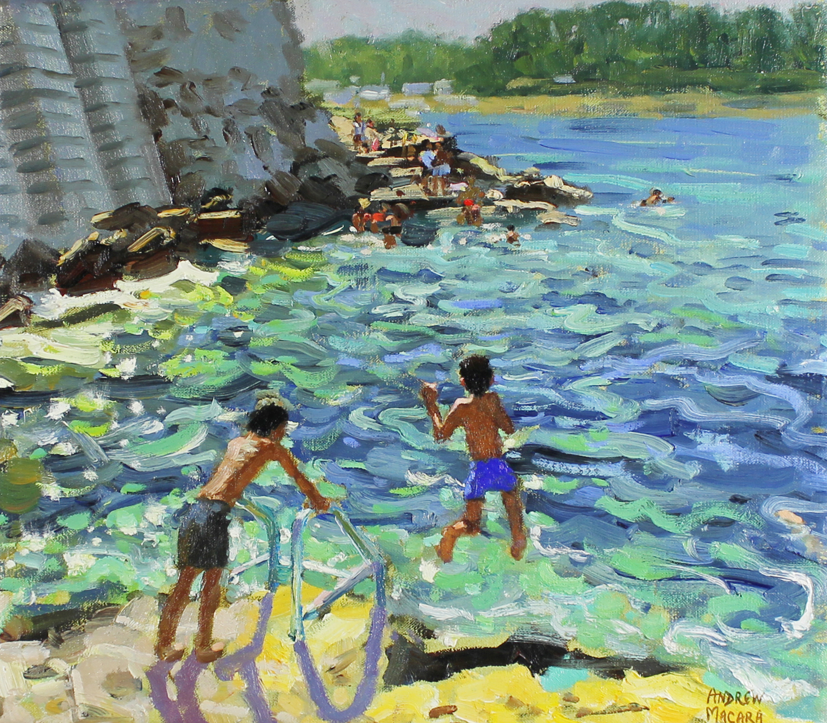 Macara, Andrew b1944 British AR Jumping into the Sea, Rovinj, Croatia.