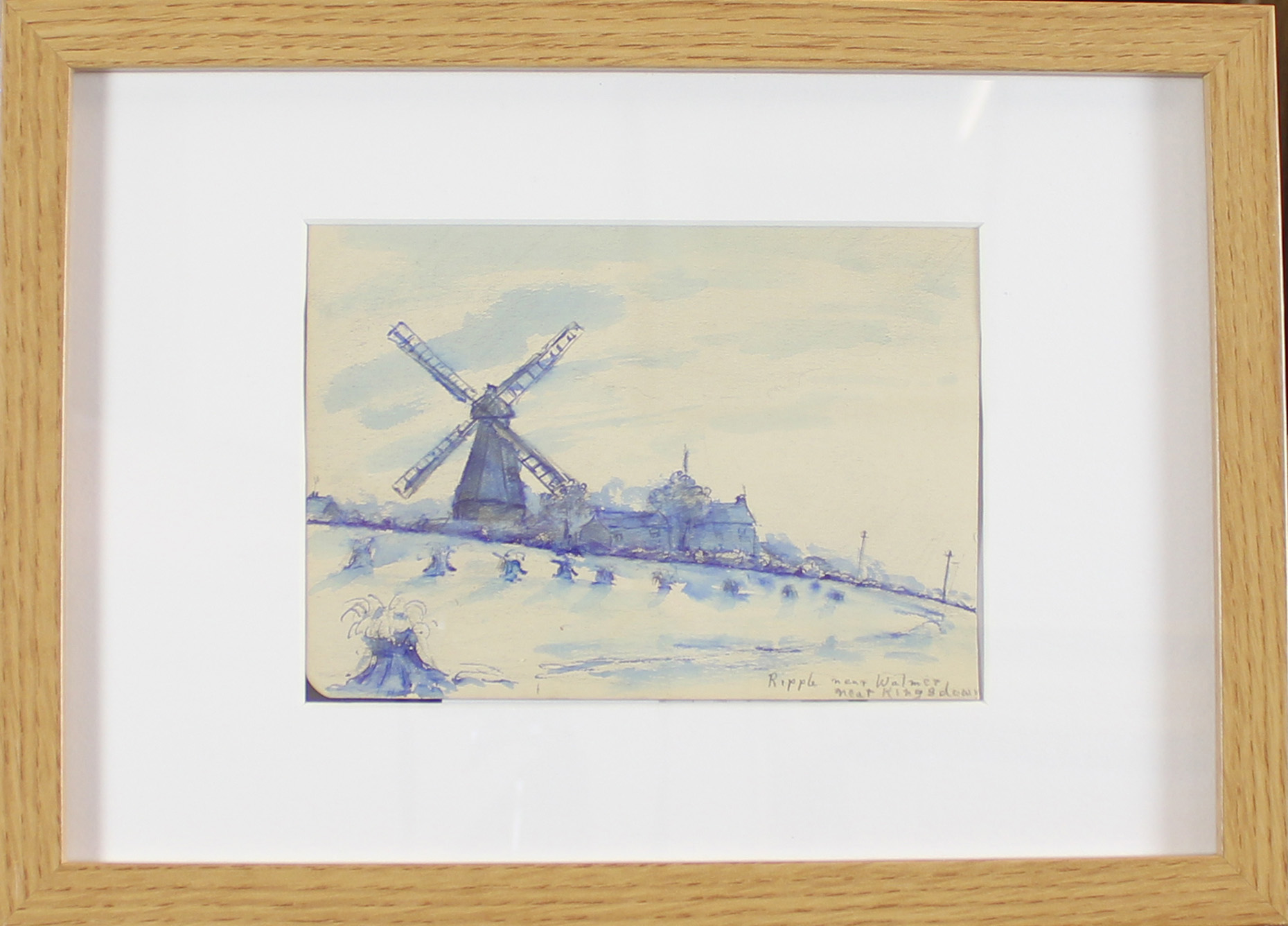 White, Franklin 1892-1975 British AR, Windmill, Ripple near Walmer near Kingsdown.