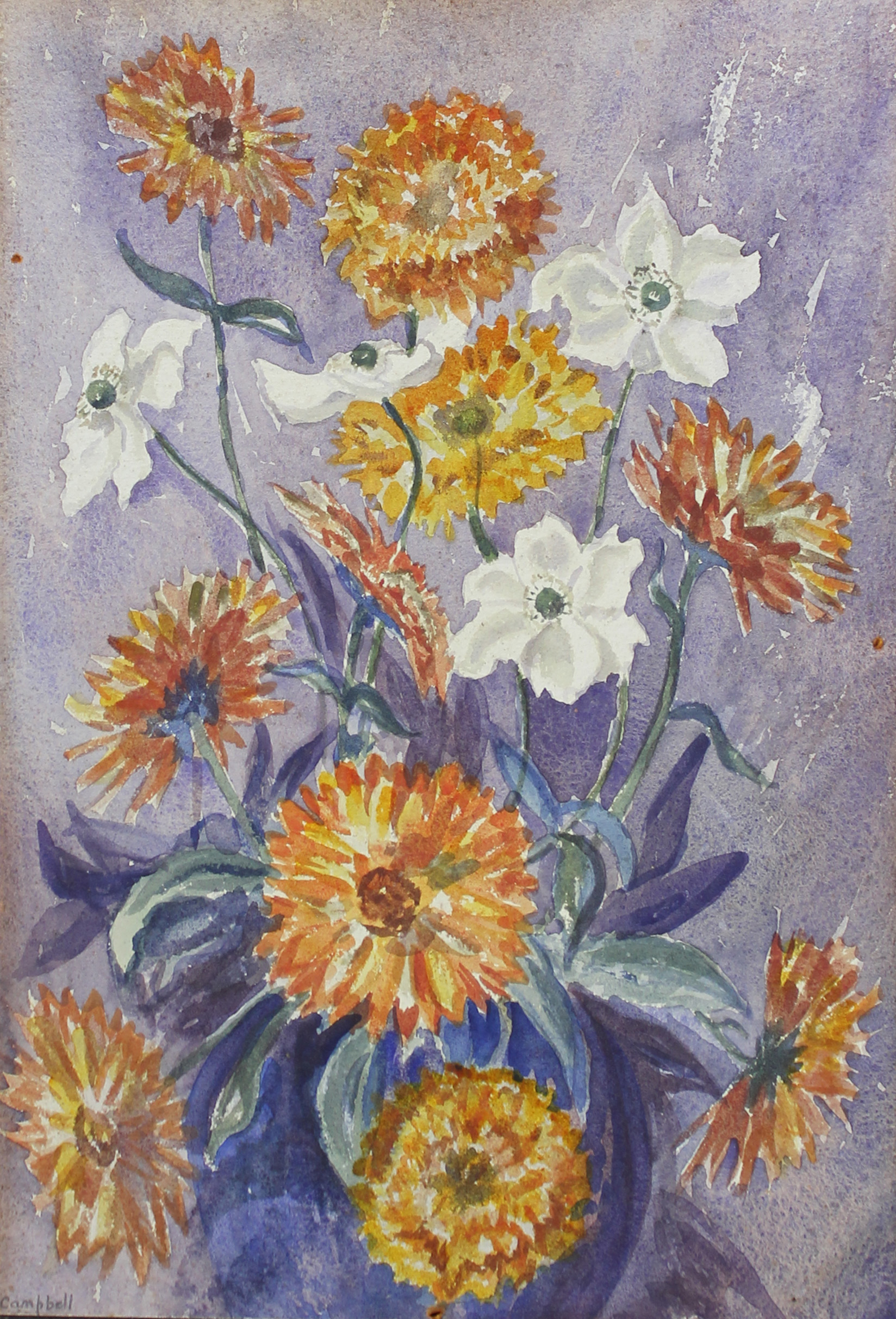 Campbell W.C. Early twentieth century Vase of Flowers.