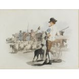 Payne, William H - Hand coloured aquatint entitled 'Smithfield Drover', early 19th century
