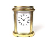 Brass cased carriage clock