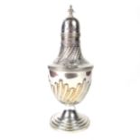 A large Victorian silver sugar caster