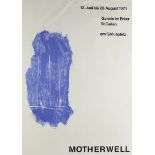 Motherwell, Robert 1915-1991 American Exhibition Poster and Gallery Exhibit.