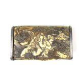 A carved stag antler snuff box, late 18th/19th century