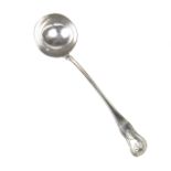 A George III silver soup ladle, early 19th century