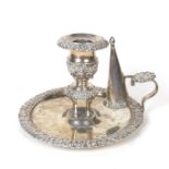 A George III silver chamberstick