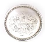 A Victorian Scottish silver Bowling Club medal