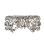 An American Art Nouveau silver clasp belt buckle