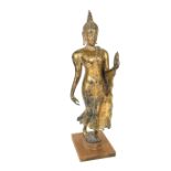 A Thai gilt bronze figure of buddha, Sukhothai style, Thailand