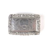 An early Victorian silver vinaigrette