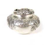 An American sterling silver tea caddy, late 19th/early 20th century