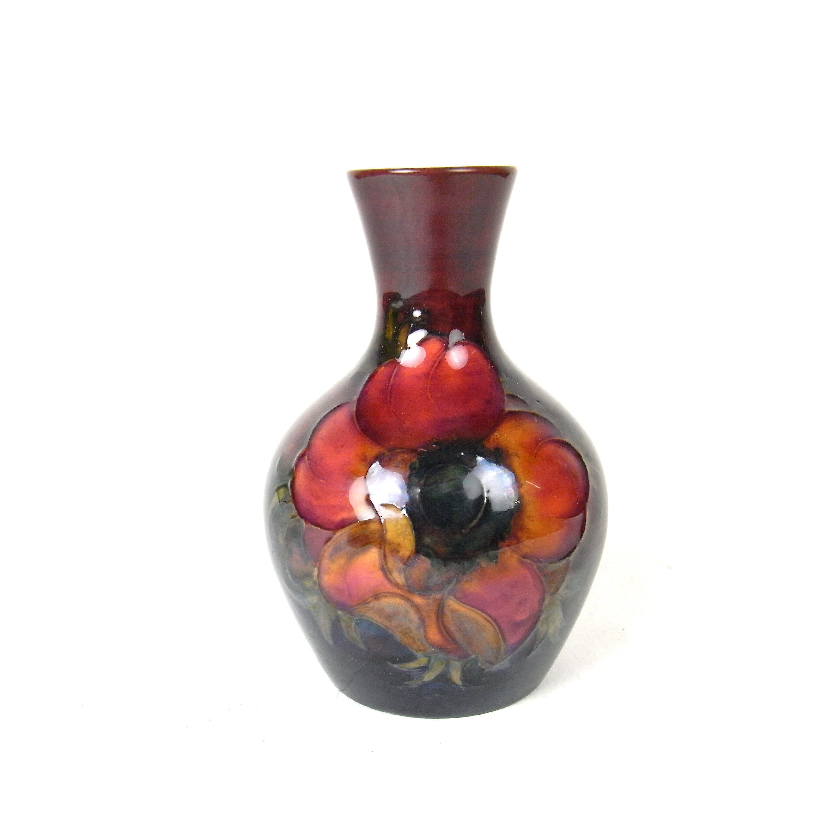 A Walter Moorcroft Anemone pattern vase, circa 1940s