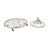Two French plated silver items