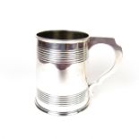 A Victorian silver pint mug