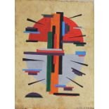 Alepkow, K Twentieth Century Russian, Futurist Abstract.