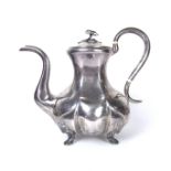 A Russian silver coffee pot, mid 19th century