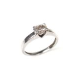 Diamond solitaire ring.