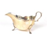 A George VI silver sauce boat